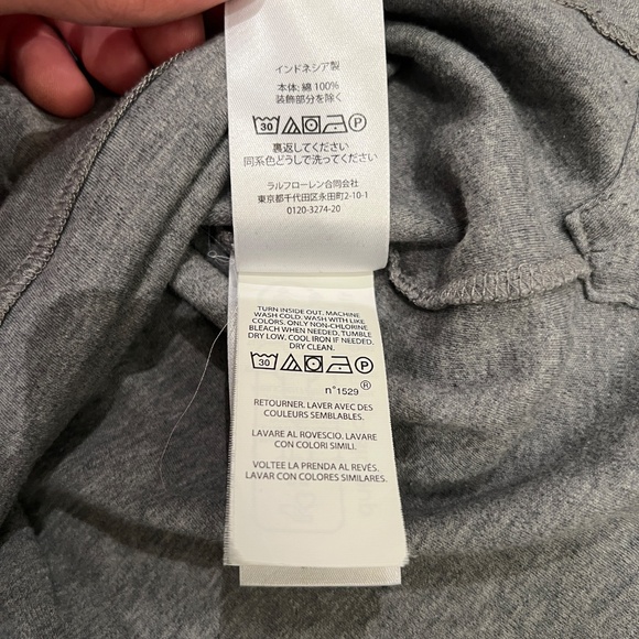 Polo Ralph Lauren Mens Polo Shirt Size L Heather Gray Logo Custom Slim Fit - Picture 6 of 10